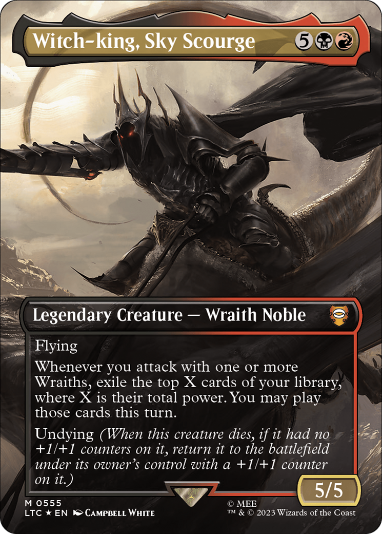 Witch-king, Sky Scourge (Borderless) (Surge Foil) [The Lord of the Rings: Tales of Middle-Earth Commander] | Nerdhalla Games