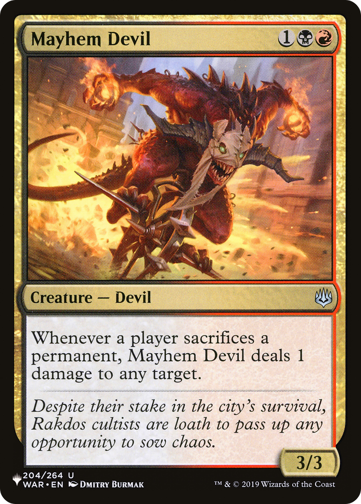 Mayhem Devil [The List Reprints] | Nerdhalla Games