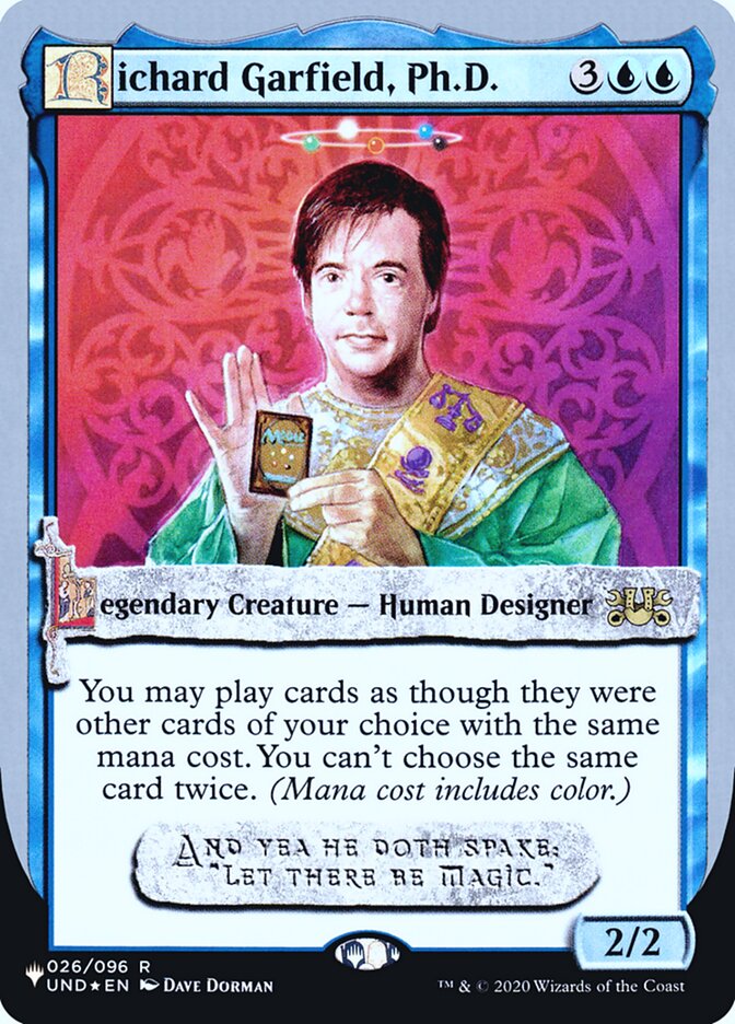 Richard Garfield, Ph.D. (Unfinity Foil Edition) [The List] | Nerdhalla Games