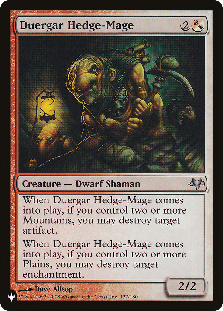 Duergar Hedge-Mage [The List Reprints] | Nerdhalla Games