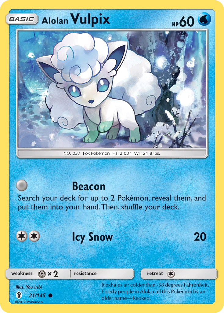 Alolan Vulpix (21/145) [Sun & Moon: Guardians Rising] | Nerdhalla Games