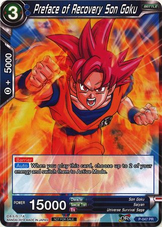 Preface of Recovery Son Goku (P-047) [Promotion Cards] | Nerdhalla Games