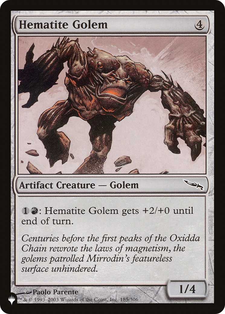 Hematite Golem [The List Reprints] | Nerdhalla Games