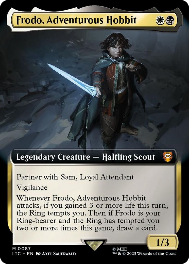 Frodo, Adventurous Hobbit (Extended Art) [The Lord of the Rings: Tales of Middle-Earth Commander] | Nerdhalla Games