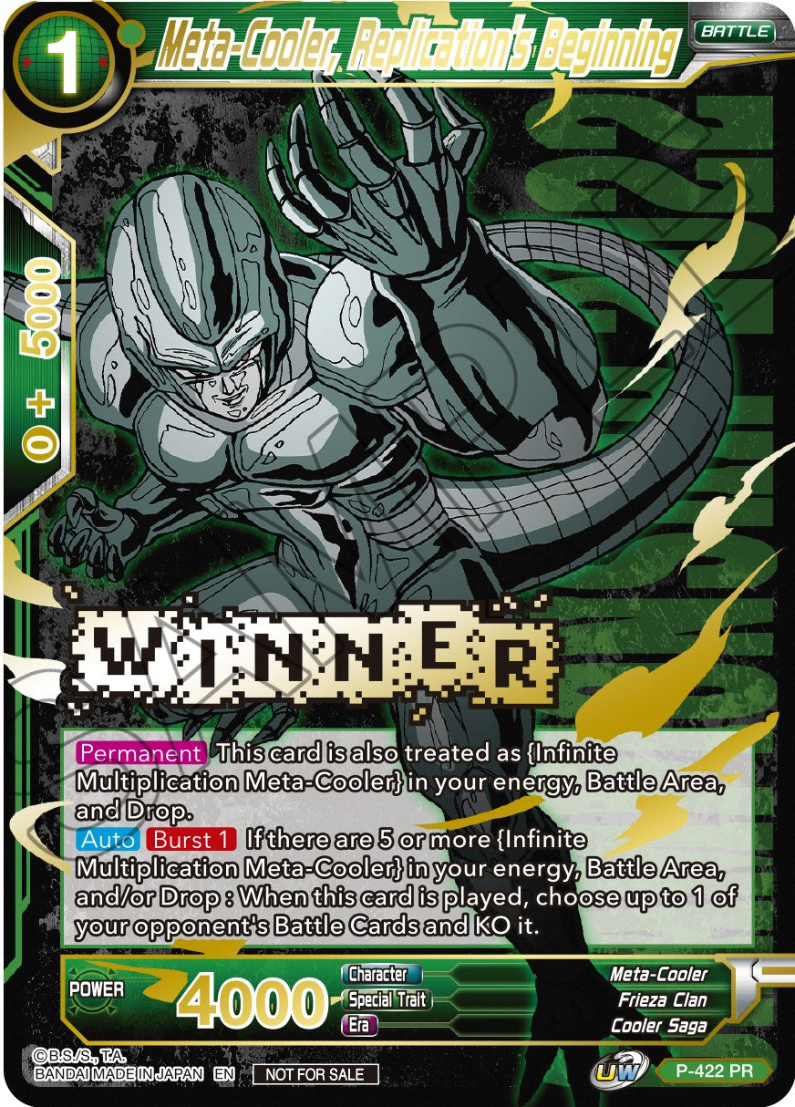 Meta-Cooler, Replication's Beginning (Championship Pack 2022 Vol.2) (Winner Gold Stamped) (P-422) [Promotion Cards] | Nerdhalla Games