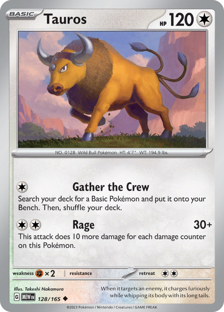 Tauros (128/165) [Scarlet & Violet 151] | Nerdhalla Games