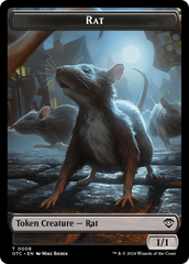 Rat // Blood Double-Sided Token [Outlaws of Thunder Junction Commander Tokens] | Nerdhalla Games