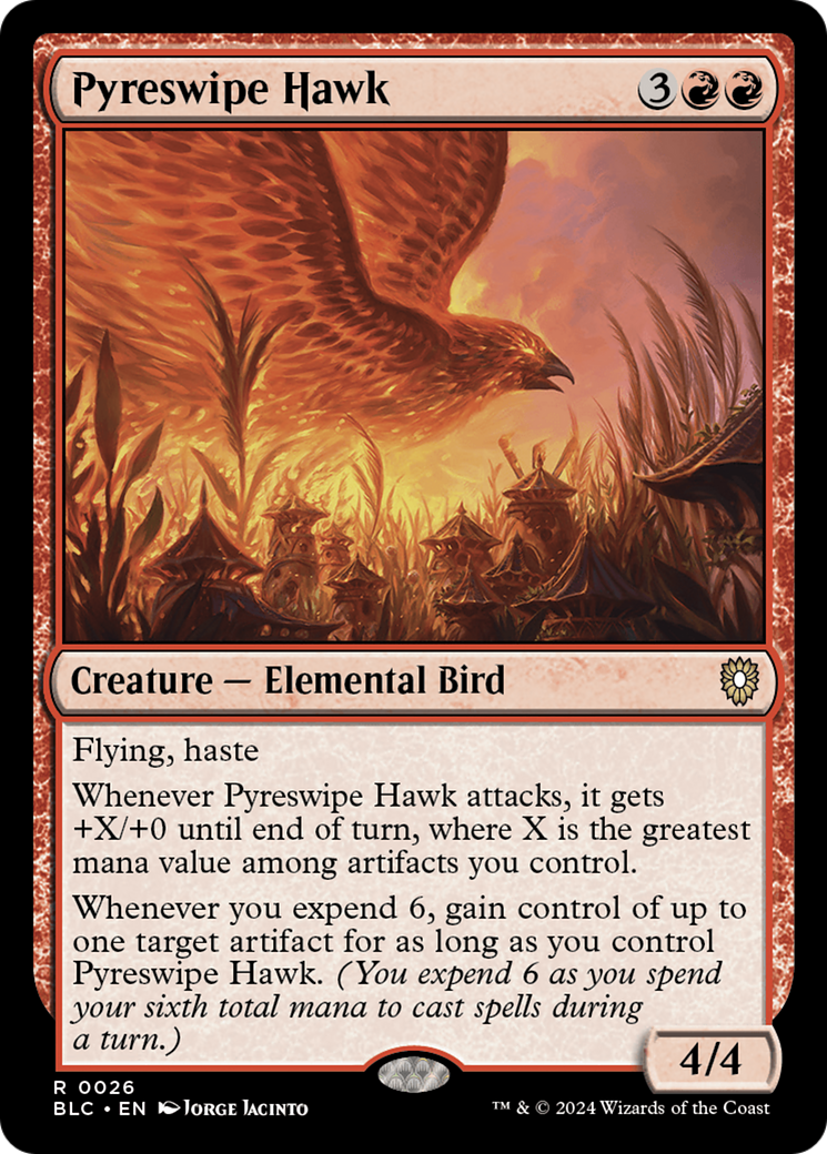 Pyreswipe Hawk [Bloomburrow Commander] | Nerdhalla Games