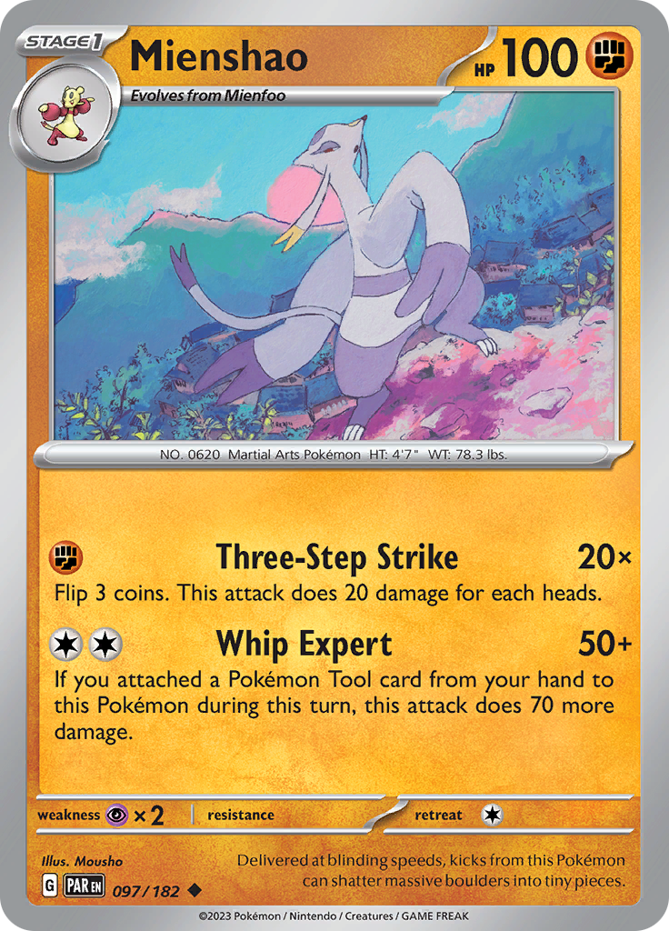 Mienshao (097/182) [Scarlet & Violet: Paradox Rift] | Nerdhalla Games