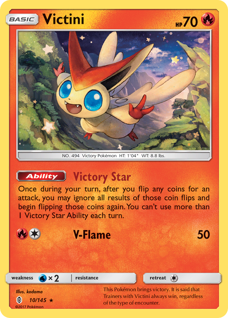 Victini (10/145) [Sun & Moon: Guardians Rising] | Nerdhalla Games