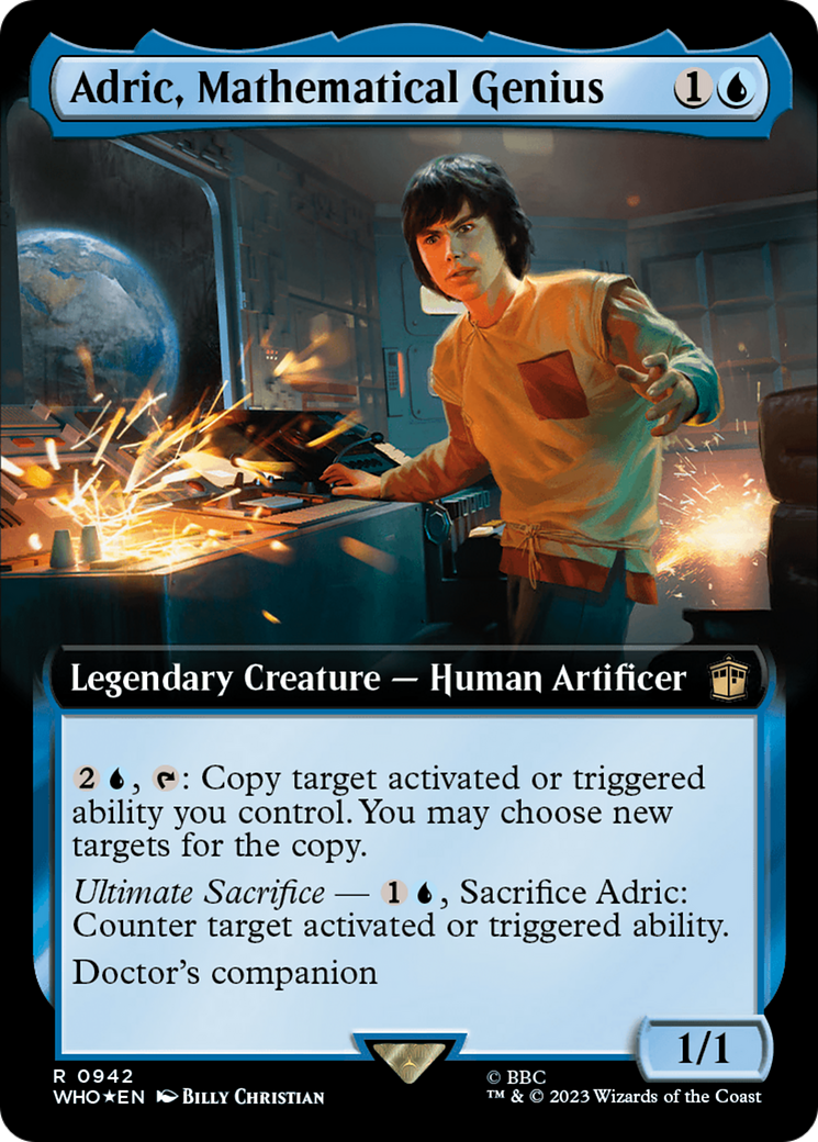 Adric, Mathematical Genius (Extended Art) (Surge Foil) [Doctor Who] | Nerdhalla Games