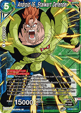 Android 16, Stalwart Defender (Winner Stamped) (P-310_PR) [Tournament Promotion Cards] | Nerdhalla Games