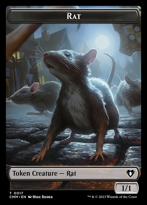 City's Blessing // Rat Double-Sided Token [Commander Masters Tokens] | Nerdhalla Games