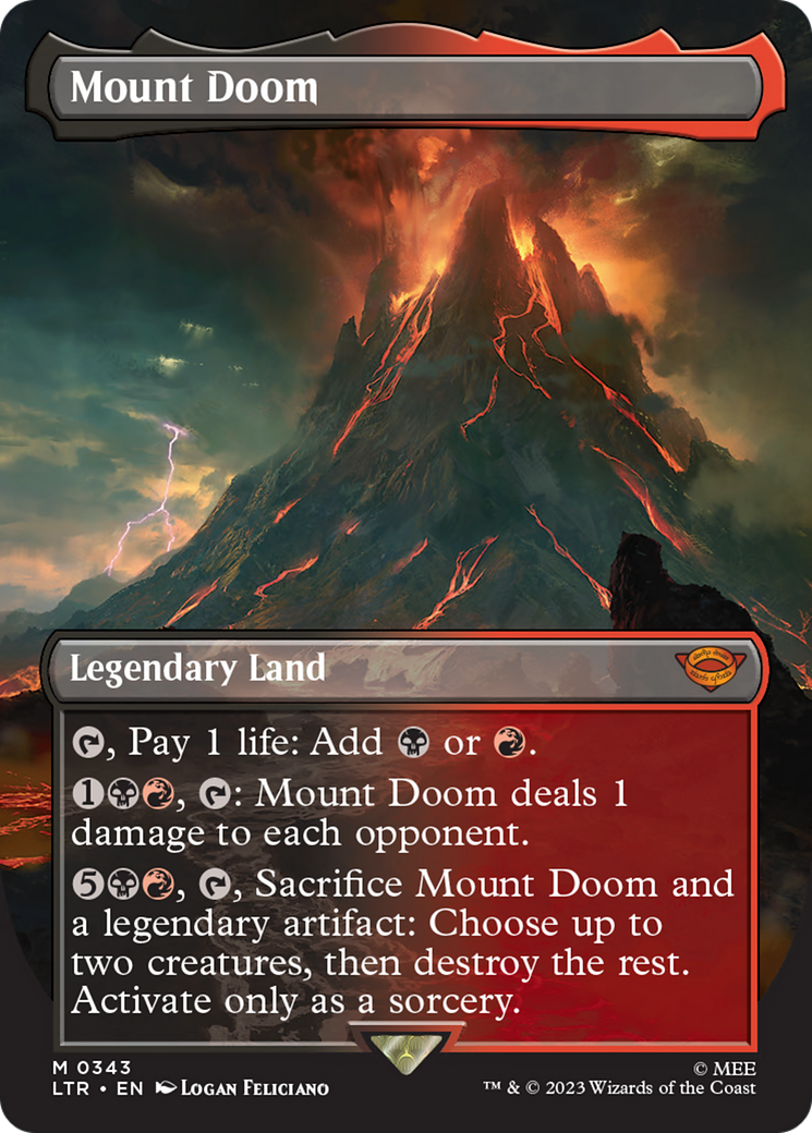 Mount Doom (Borderless Alternate Art) [The Lord of the Rings: Tales of Middle-Earth] | Nerdhalla Games