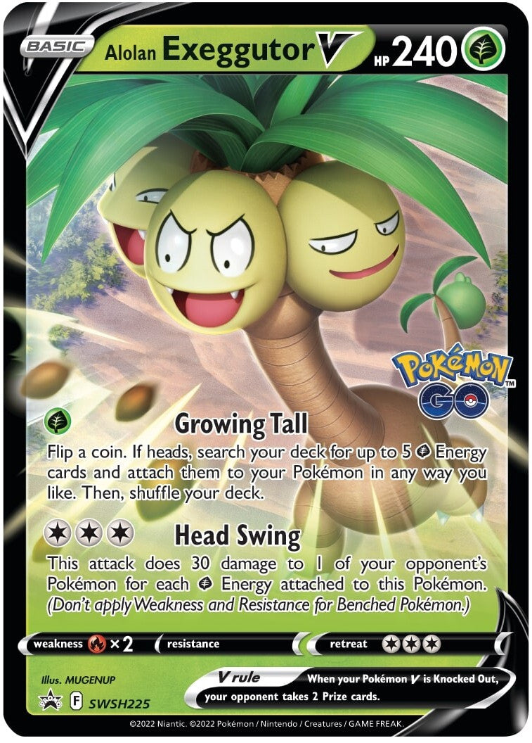 Alolan Exeggutor V (SWSH225) (Jumbo Card) [Sword & Shield: Black Star Promos] | Nerdhalla Games