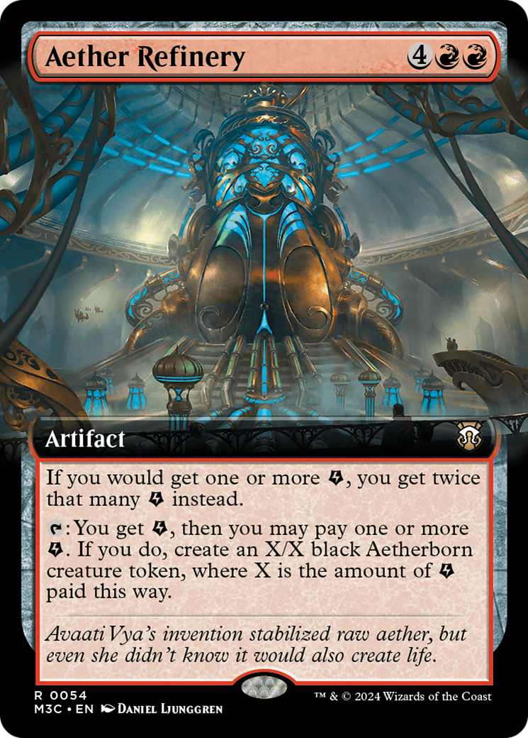 Aether Refinery (Extended Art) (Ripple Foil) [Modern Horizons 3 Commander] | Nerdhalla Games