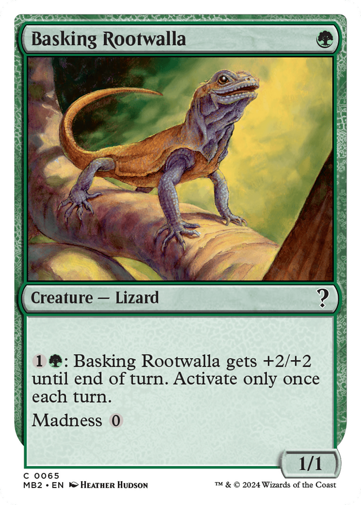 Basking Rootwalla (White Border) [Mystery Booster 2] | Nerdhalla Games