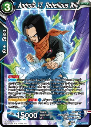 Android 17, Rebellious Will (BT17-046) [Ultimate Squad] | Nerdhalla Games