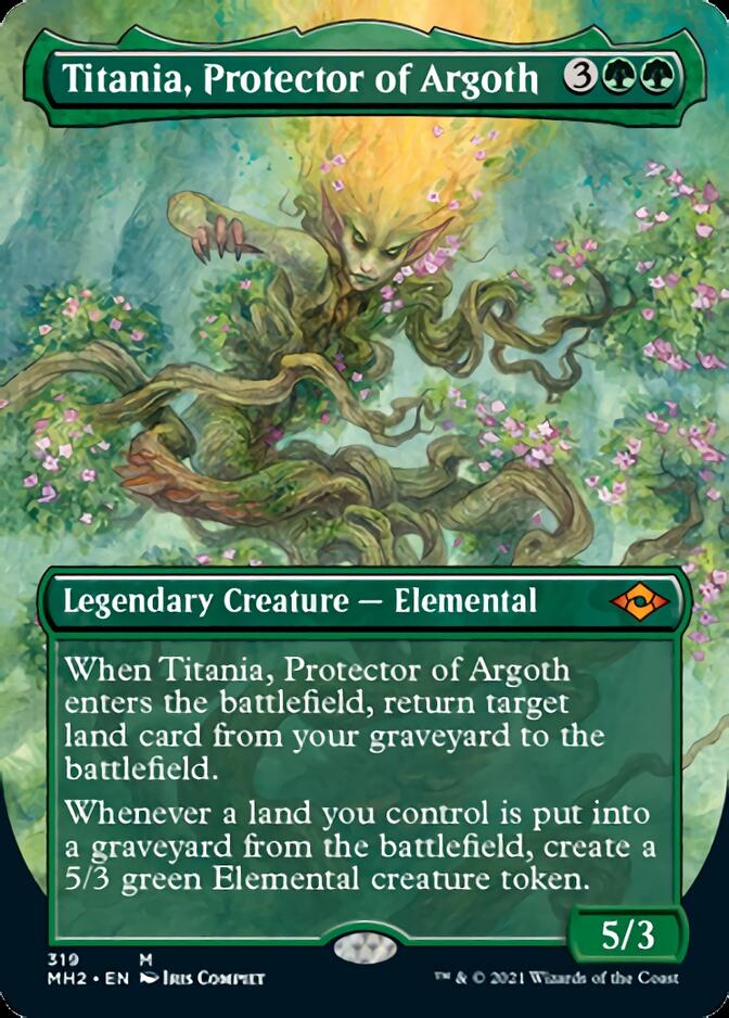 Titania, Protector of Argoth (Borderless Alternate Art) [Modern Horizons 2] | Nerdhalla Games