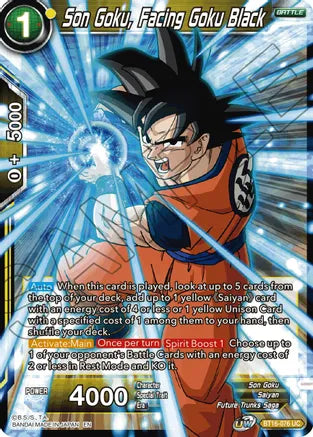 Son Goku, Facing Goku Black (BT16-076) [Realm of the Gods] | Nerdhalla Games