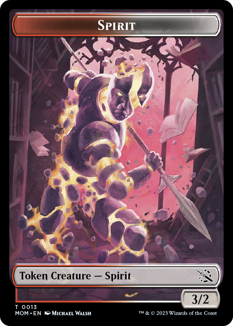 Treasure (20) // Spirit (13) Double-Sided Token [March of the Machine Tokens] | Nerdhalla Games