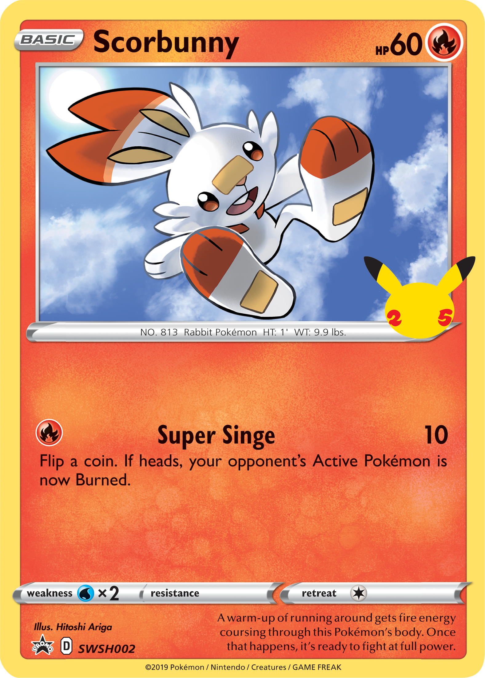 Scorbunny (SWSH002) (Jumbo Card) [First Partner Pack] | Nerdhalla Games