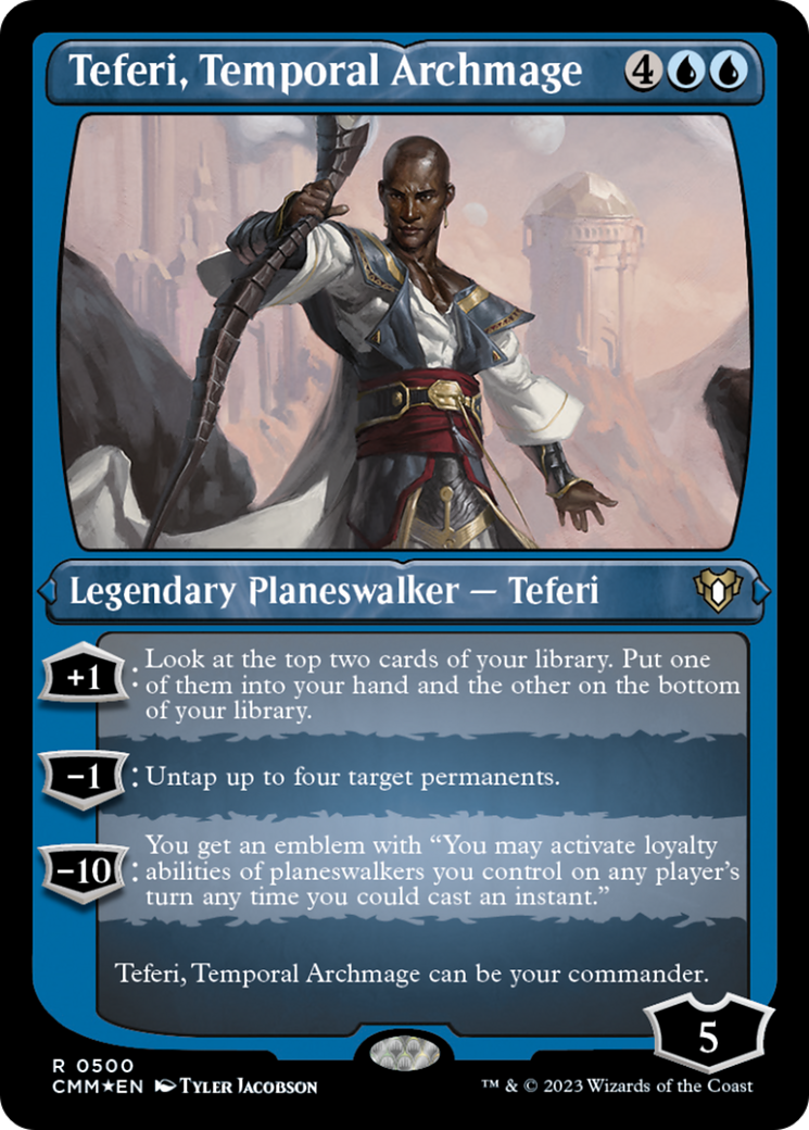 Teferi, Temporal Archmage (Foil Etched) [Commander Masters] | Nerdhalla Games