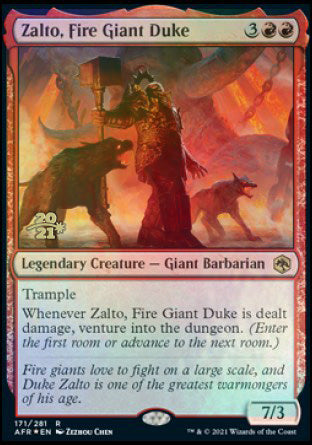 Zalto, Fire Giant Duke [Dungeons & Dragons: Adventures in the Forgotten Realms Prerelease Promos] | Nerdhalla Games