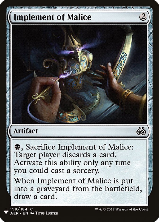 Implement of Malice [Mystery Booster] | Nerdhalla Games