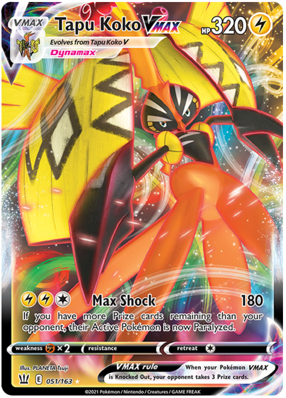 Tapu Koko VMAX (051/163) [Sword & Shield: Battle Styles] | Nerdhalla Games