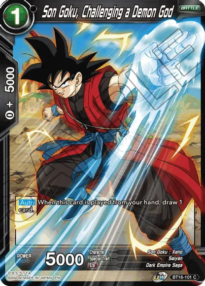 Son Goku, Challenging a Demon God (BT16-101) [Realm of the Gods] | Nerdhalla Games