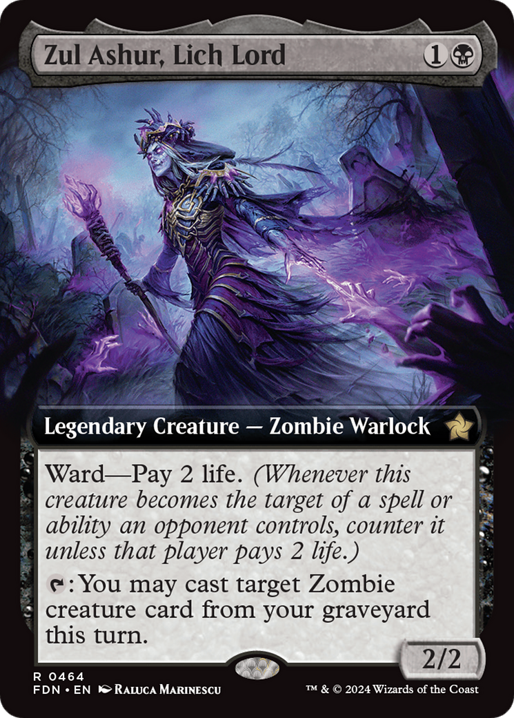 Zul Ashur, Lich Lord (Extended Art) [Foundations] | Nerdhalla Games