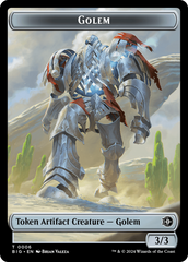 Treasure // Golem Double-Sided Token [Outlaws of Thunder Junction Tokens] | Nerdhalla Games