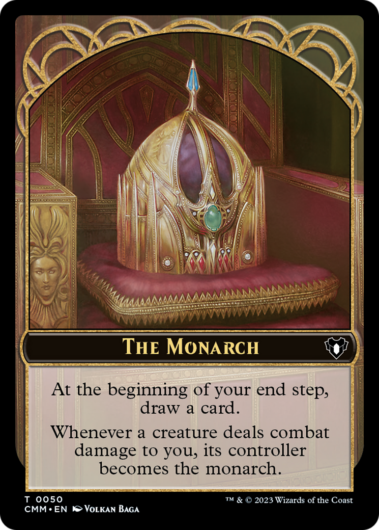 The Monarch // Dwarf Berserker Double-Sided Token [Commander Masters Tokens] | Nerdhalla Games