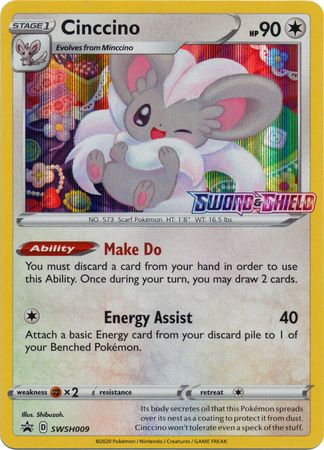 Cinccino (SWSH009) (Prerelease Promo) [Sword & Shield: Black Star Promos] | Nerdhalla Games