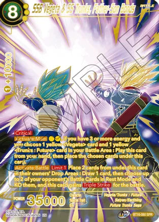 SSB Vegeta & SS Trunks, Father-Son Bonds (SPR) (BT16-080) [Realm of the Gods] | Nerdhalla Games