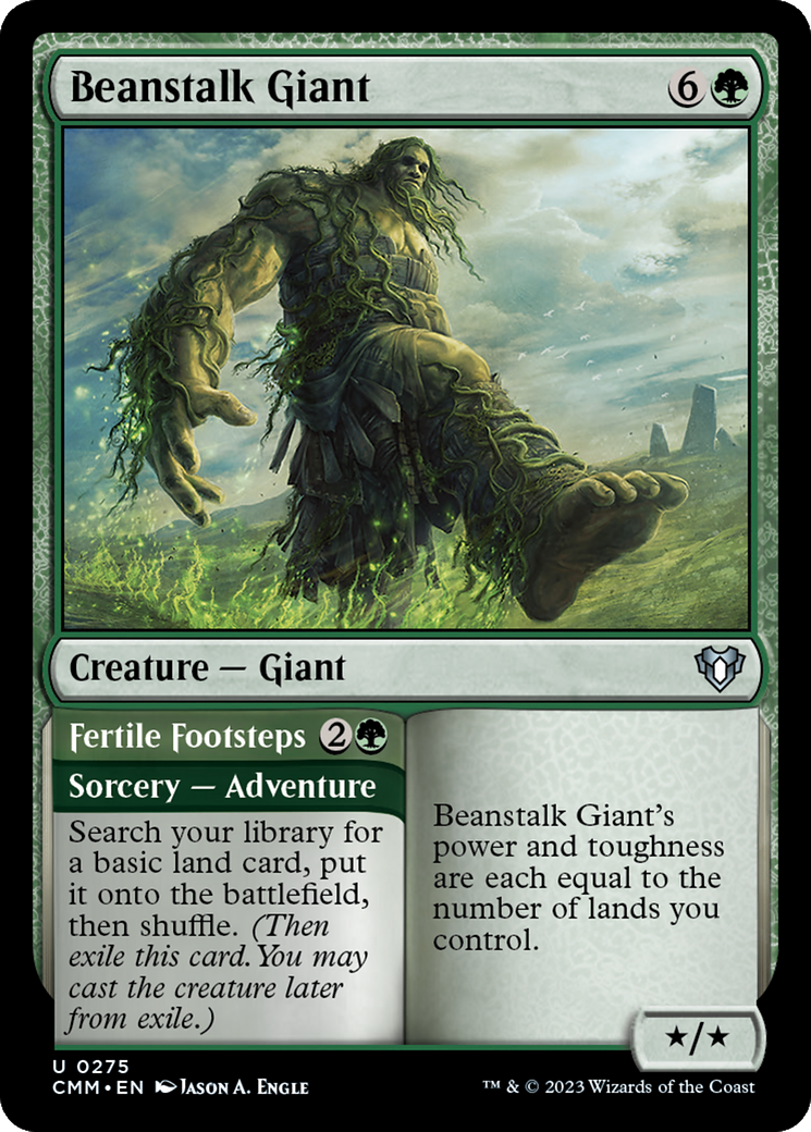 Beanstalk Giant // Fertile Footsteps [Commander Masters] | Nerdhalla Games