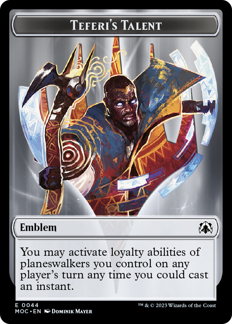 Phyrexian Myr // Teferi's Talent Emblem Double-Sided Token [March of the Machine Tokens] | Nerdhalla Games