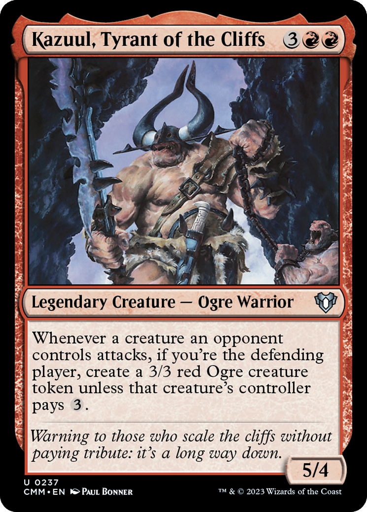 Kazuul, Tyrant of the Cliffs [Commander Masters] | Nerdhalla Games