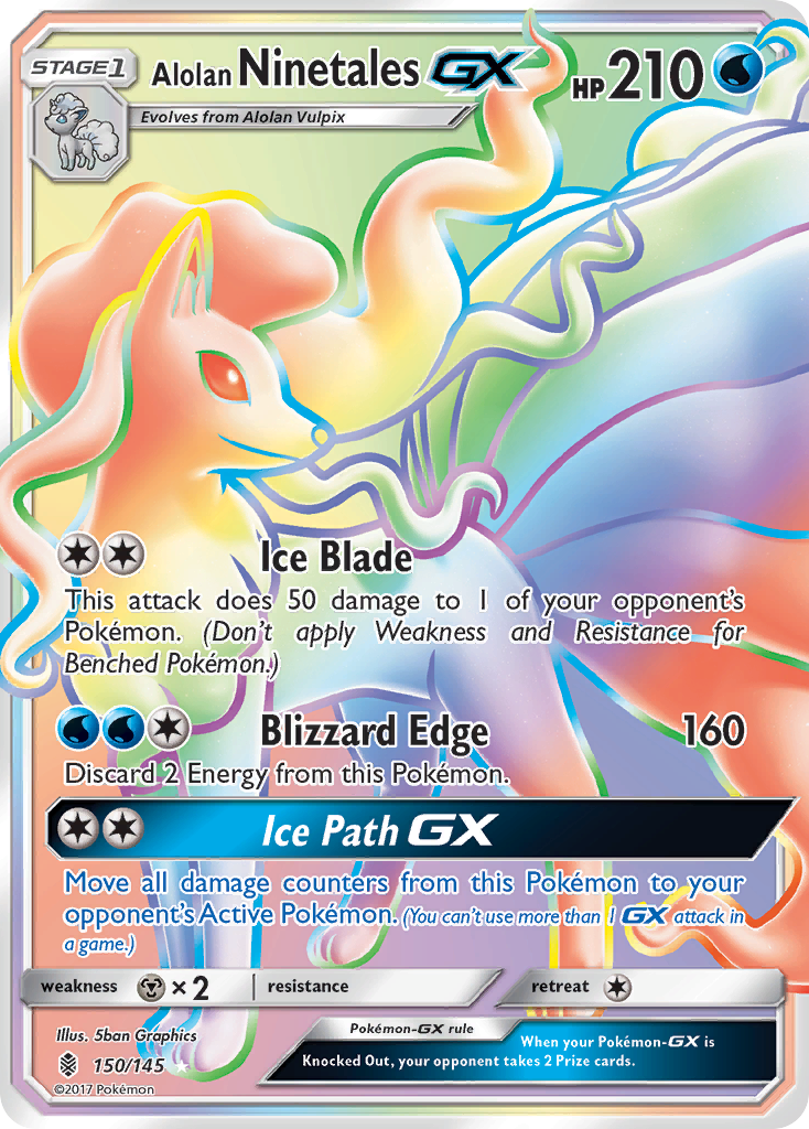 Alolan Ninetales GX (150/145) [Sun & Moon: Guardians Rising] | Nerdhalla Games