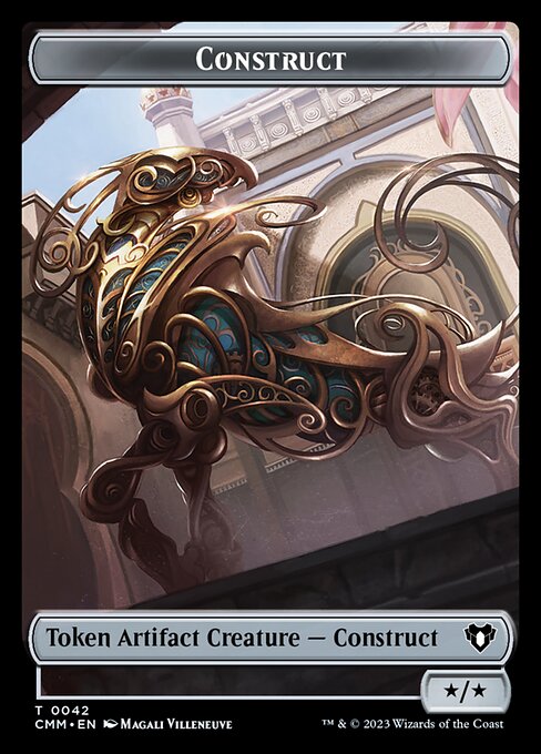 Elemental (0026) // Construct (0042) Double-Sided Token [Commander Masters Tokens] | Nerdhalla Games