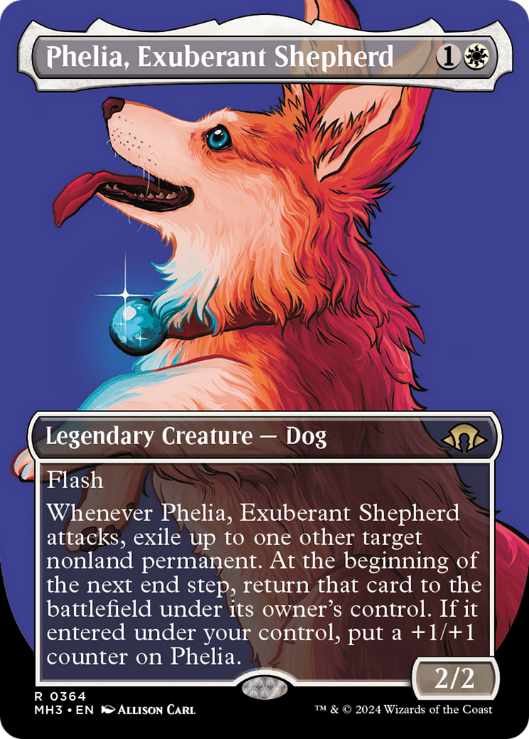 Phelia, Exuberant Shepherd (Borderless) [Modern Horizons 3] | Nerdhalla Games