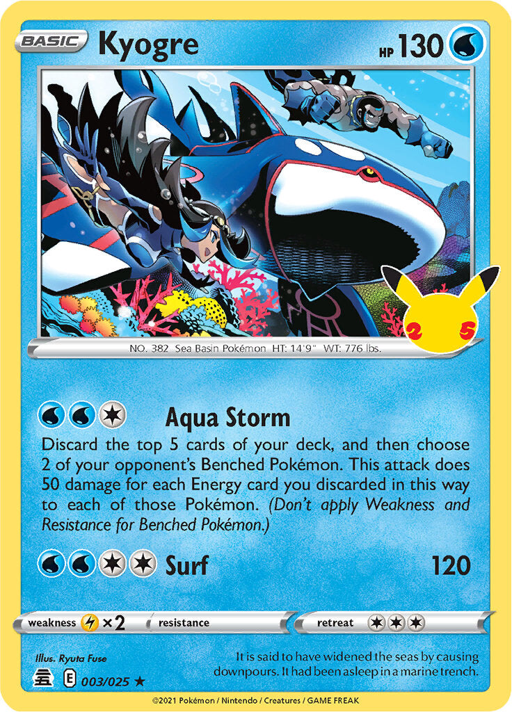 Kyogre (003/025) [Celebrations: 25th Anniversary] | Nerdhalla Games