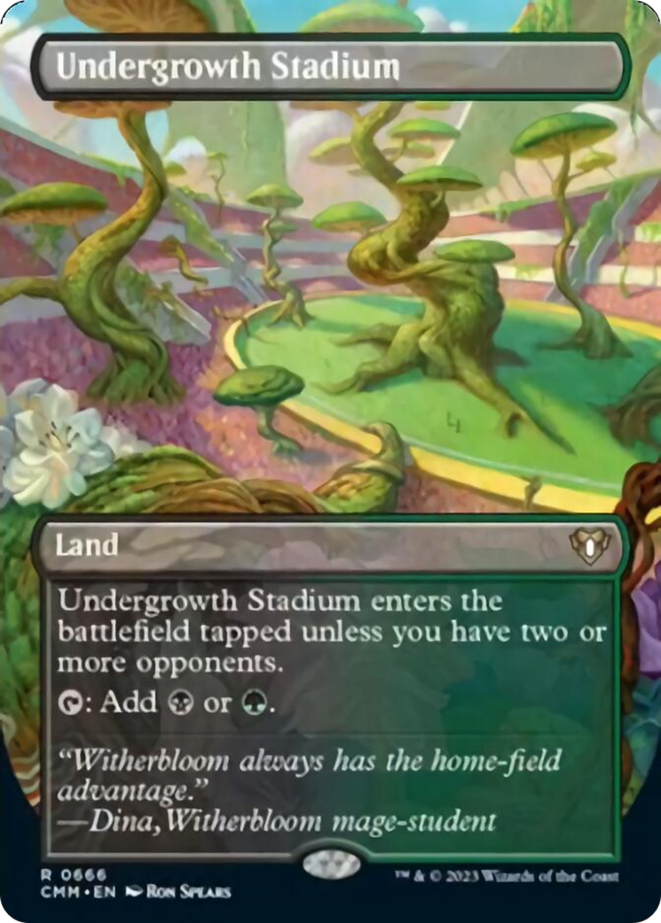 Undergrowth Stadium (Borderless Alternate Art) [Commander Masters] | Nerdhalla Games