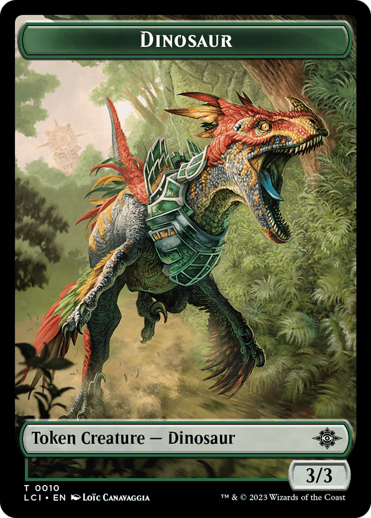 Dinosaur Token (0010) [The Lost Caverns of Ixalan Tokens] | Nerdhalla Games