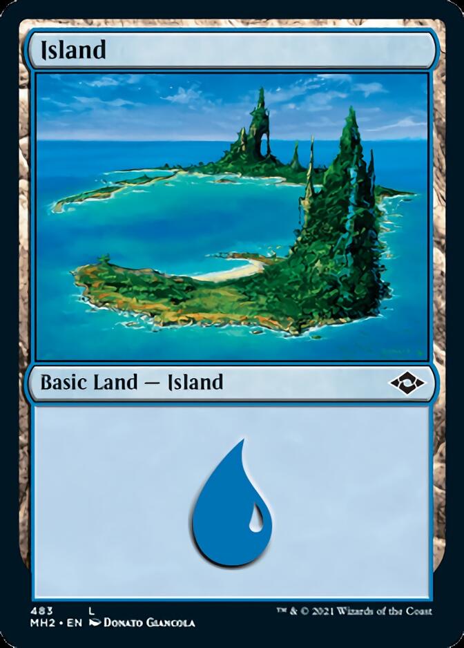 Island (483) (Foil Etched) [Modern Horizons 2] | Nerdhalla Games