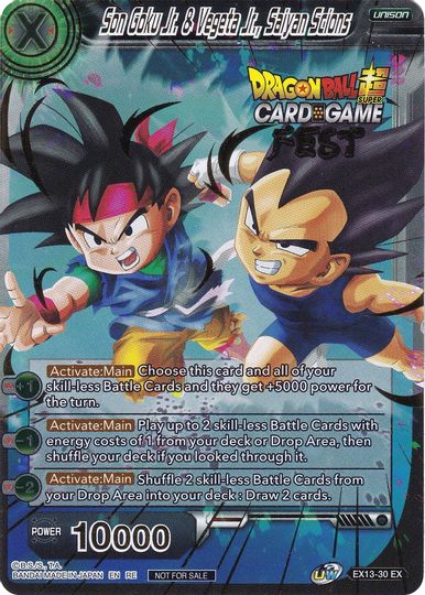 Son Goku Jr. & Vegeta Jr., Saiyan Scions (Card Game Fest 2022) (EX13-30) [Tournament Promotion Cards] | Nerdhalla Games