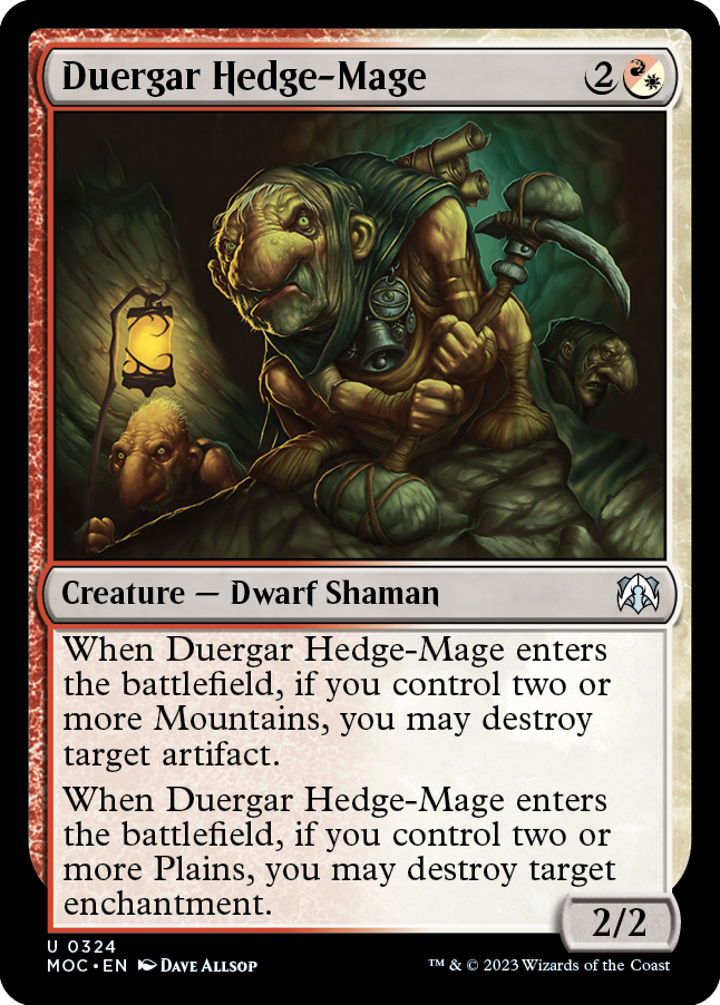 Duergar Hedge-Mage [March of the Machine Commander] | Nerdhalla Games