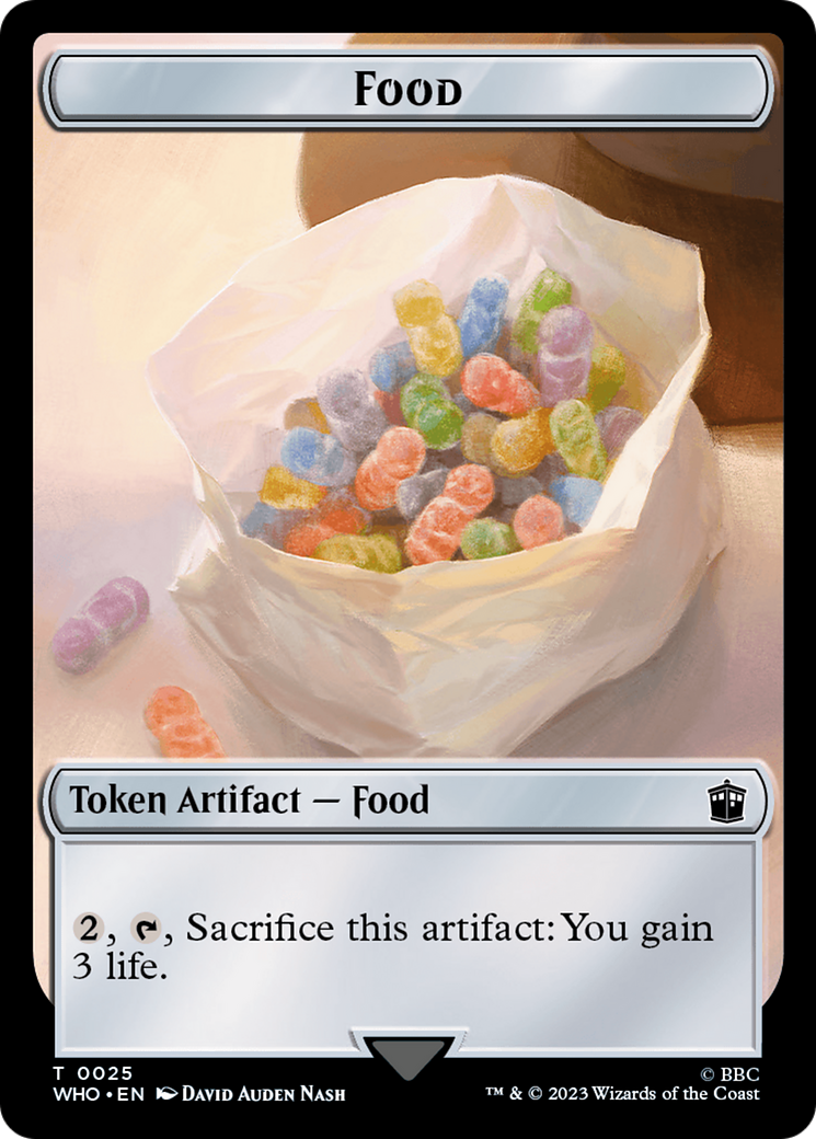 Alien // Food (0025) Double-Sided Token [Doctor Who Tokens] | Nerdhalla Games