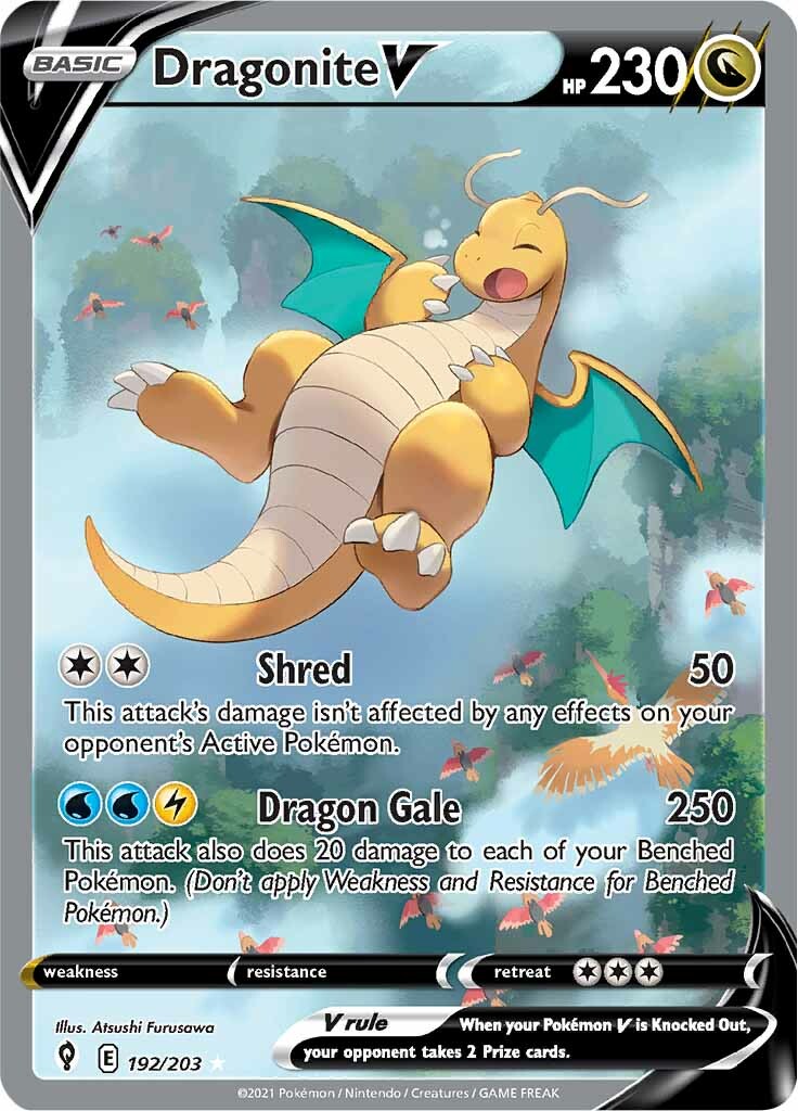 Dragonite V (192/203) [Sword & Shield: Evolving Skies] | Nerdhalla Games